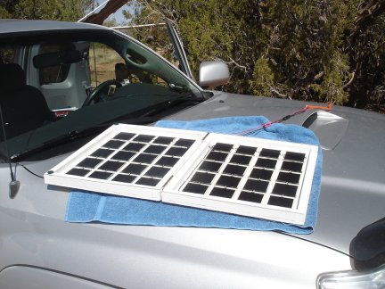The completed panel on the hood of my truck